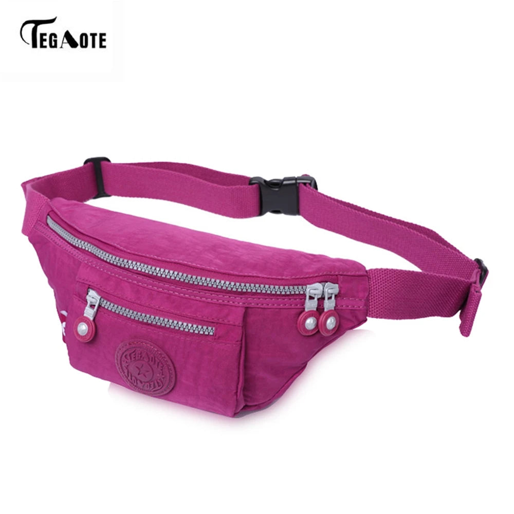 Tegaote Waist Pack Outdoor Sports Portable Fanny Pack Waterproof Running Pouch