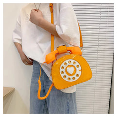 Pink Telephone Shape Shoulder Bag for Women