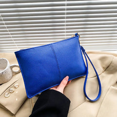 Temperament Envelope Bag Solid PU Evening Clutches Zipper Handbags for Women
