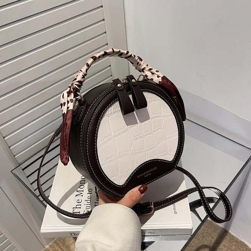 Temperament Stone Pattern Shoulder Bag PU Leather Women's Crossbody Bag