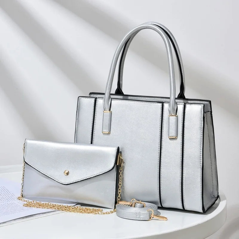 Temperament Two-piece Women's Bag Stitching Handbag Ladies One-shoulder