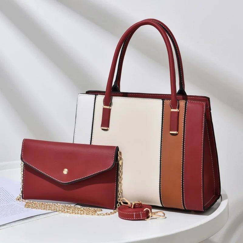 Temperament Two-piece Women's Bag Stitching Handbag Ladies One-shoulder
