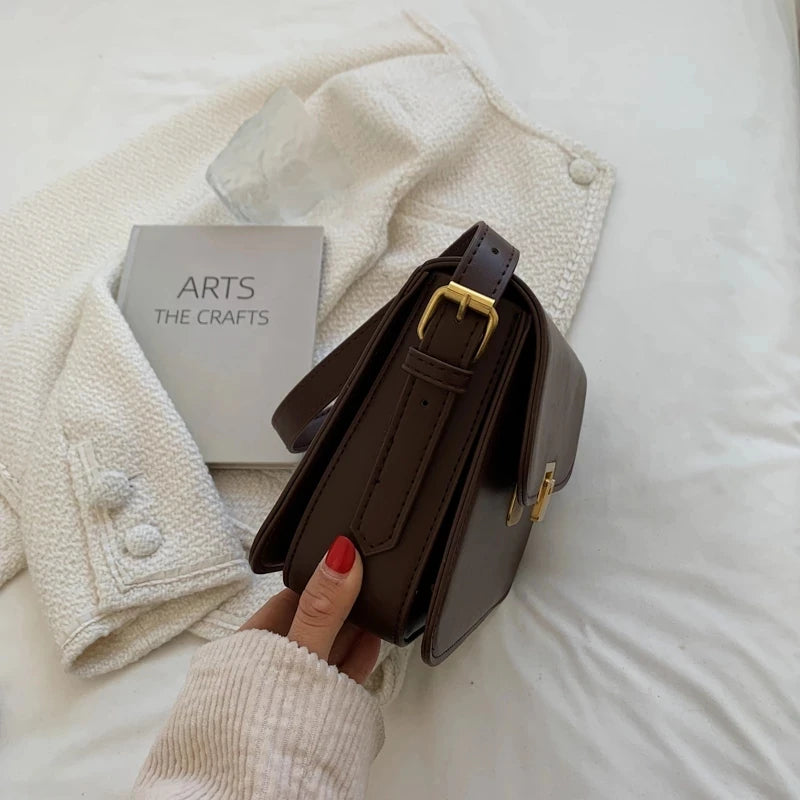 Temperament Women's Shoulder Bag High Leather Handbag Envelope Bag