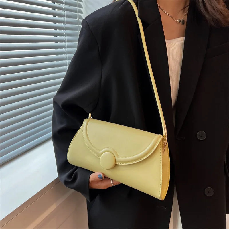 Texture Pu Leather Underarm Bag Women Handbag Shoulder Bags