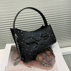 Pu Polka Dots Shoulder Bag Women Mini Chain Handbags