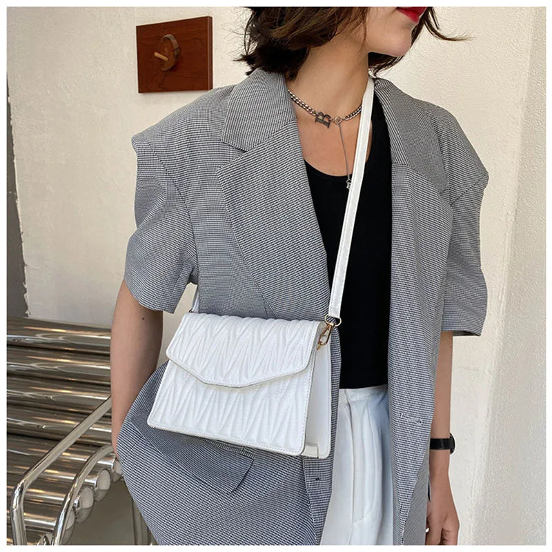 Textured Embroidered Ladies Shoulder Bag