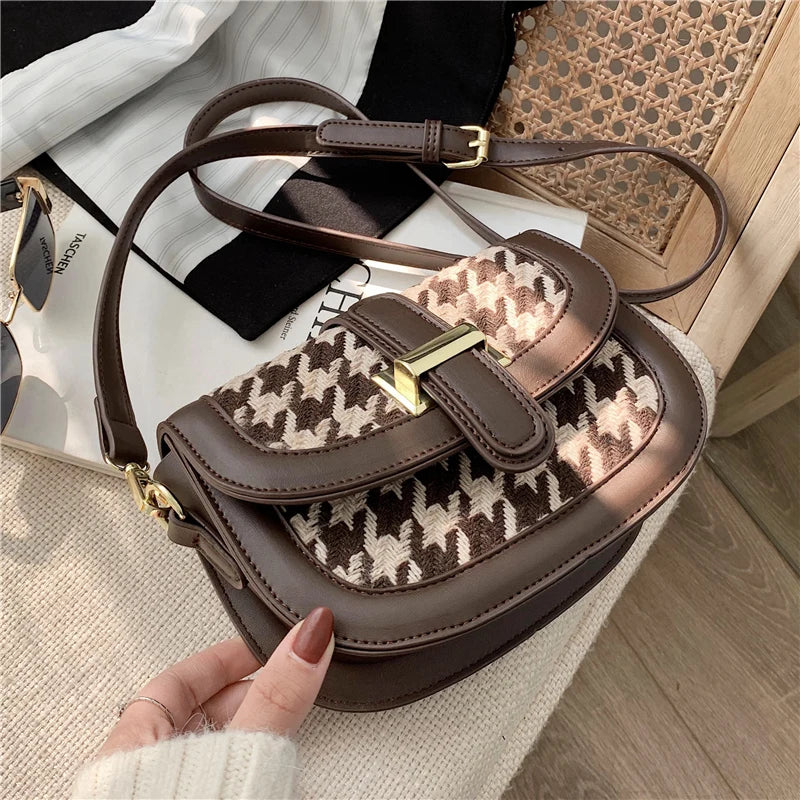 Textured Women's Shoulder Messenger Bag Crossbody Bag