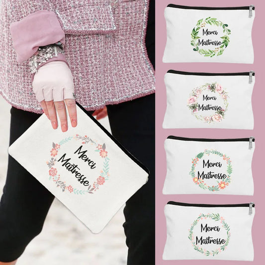 Mistress Cosmetic Bag Pencil Case Canvas Makeup Zipper Pouch