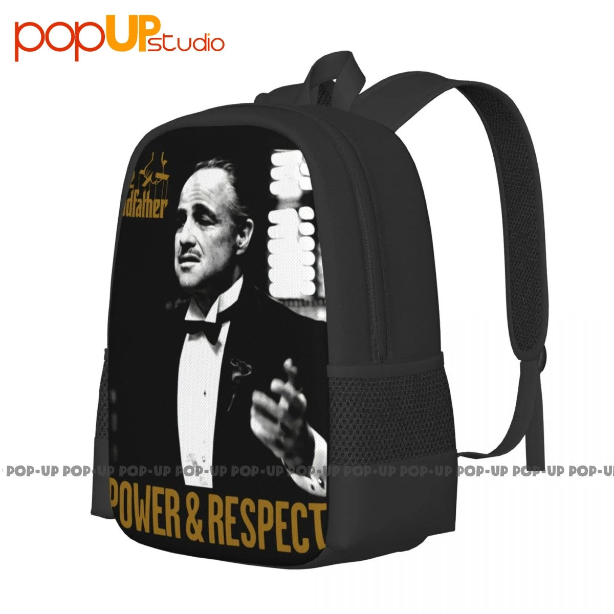 Godfather Power Respect Backpack Large Capacity Vintage Portable