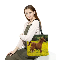 Horse Printed Tote Bag Eco Friendly Shopping Bag Women Shoulder Bag