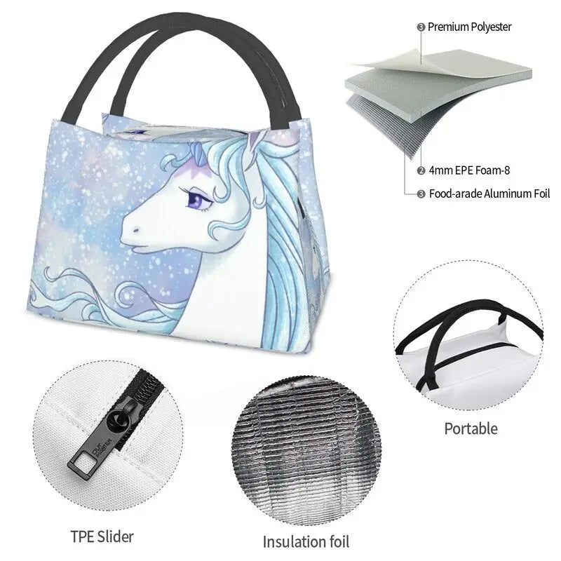 Last Unicorn Lunch Bag Insulated Women Fantasy Movie Reusable