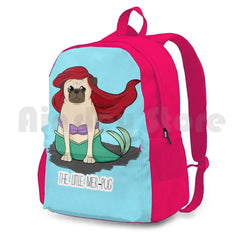 Mer-Pug Outdoor Hiking Backpack Waterproof Camping Travel Pug Funny Parody