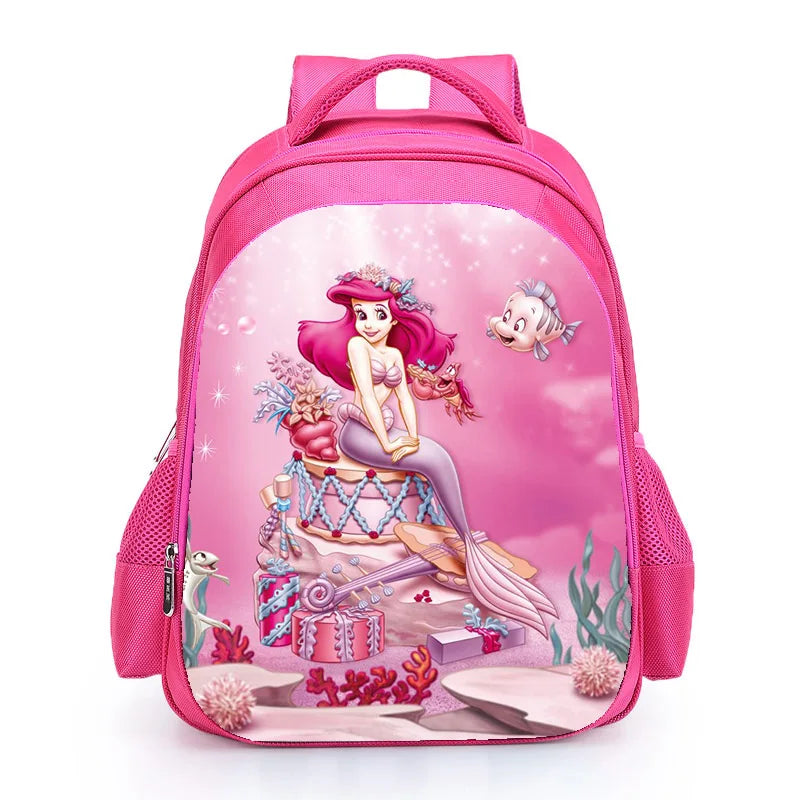 Little Mermaid Pink Princess Kids School Bag
