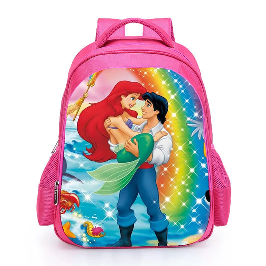 Pink Princess Little Mermaid Backpack for Girls