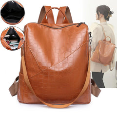 Anti-theft Soft Leather Women Backpack for Travel
