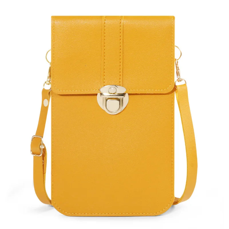Women's PU Leather Crossbody Shoulder Bag Black