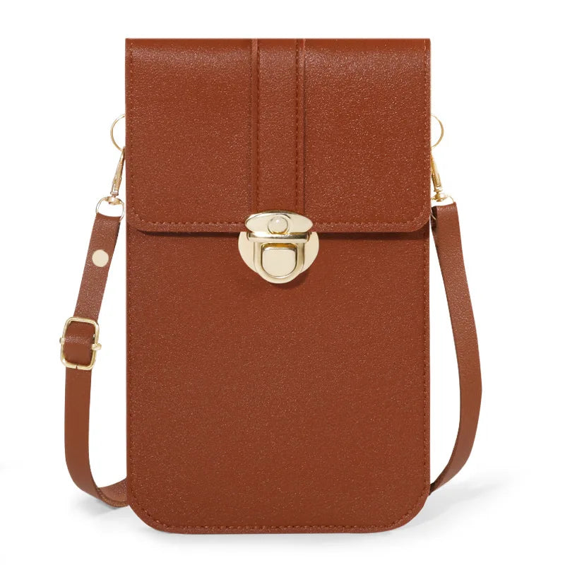 Women's PU Leather Crossbody Shoulder Bag Black