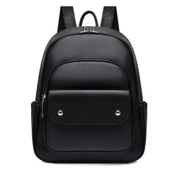 Youth Leather Backpack for Teenage Girls School Shoulder Bag