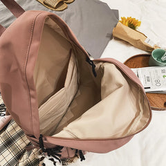 High cartoon embroidery Waterproof nylon Women Backpack Female School bag