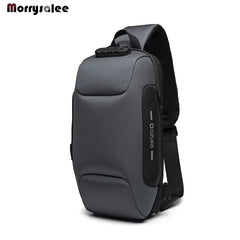 Men's Chest Pack USB Security Shoulder Bag