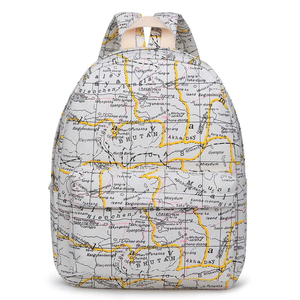 National Wind Canvas Backpack for Female Students