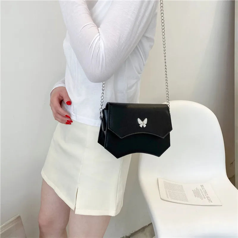 Chain Texture Handbag Butterfly Shoulder Bag Wild Messenger Bag