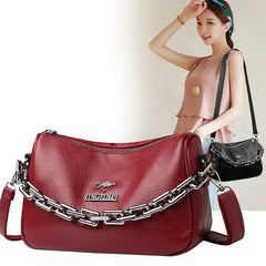 Summer Chain Handbags And Purses Female Travel Totes Solid Small PU Leather