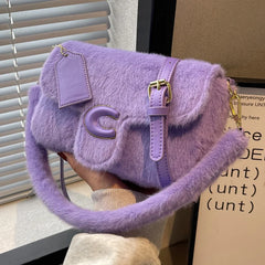 Women's Crossbody Bag with Hair Bag