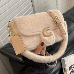 Women's Crossbody Bag with Hair Bag