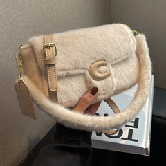Women's Crossbody Bag with Hair Bag