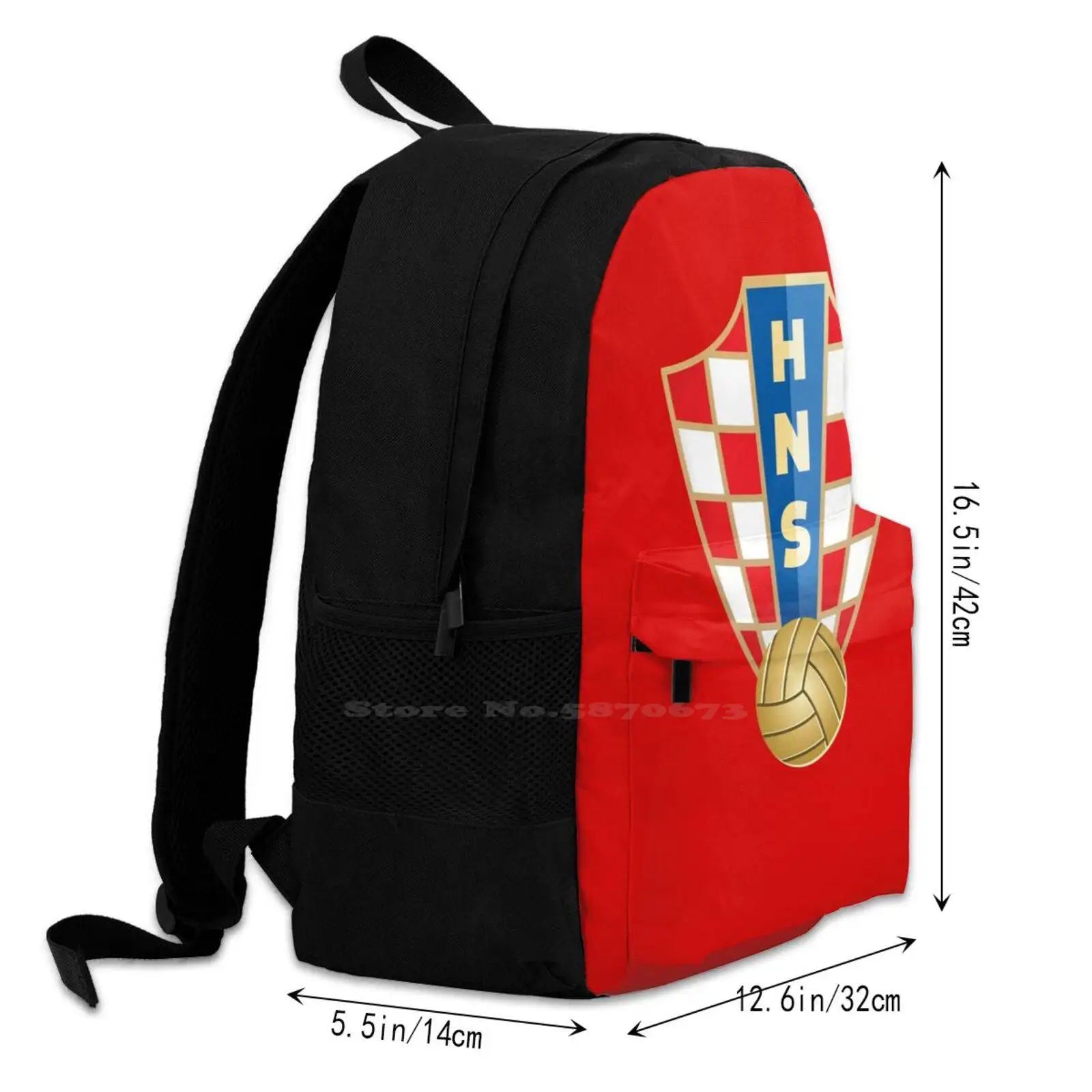 Red Blazers Travel Laptop Backpack Croatia Vatreni