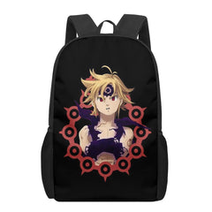 7 Deadly Sins School Bag Print Backpack 16 Teenage Boys Girls Book Bag