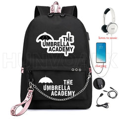Umbrella Academy School Bag Boys Girls Backpack Orthopedic Junior Capacity