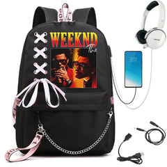 The Weeknd Schoolbags Girls Boys Backpack Harajuku High-capacity Backpacks