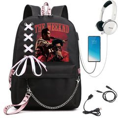 The Weeknd Schoolbags Girls Boys Backpack Harajuku High-capacity Backpacks