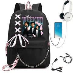 The Weeknd Schoolbags Girls Boys Backpack Harajuku High-capacity Backpacks