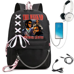 The Weeknd Schoolbags Girls Boys Backpack Harajuku High-capacity Backpacks