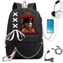 The Weeknd Schoolbags Girls Boys Backpack Harajuku High-capacity Backpacks