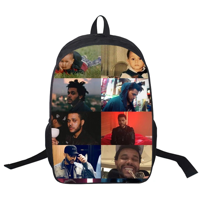 The Weeknd USB Backpack Hip Hop Rapper Bookbag School Bags
