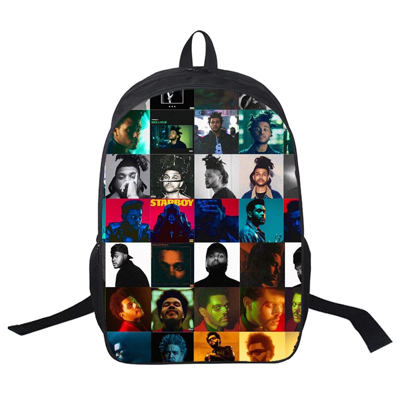 The Weeknd USB Backpack Hip Hop Rapper Bookbag School Bags