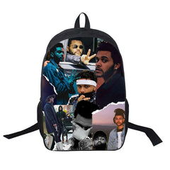 The Weeknd USB Backpack Hip Hop Rapper Bookbag School Bags
