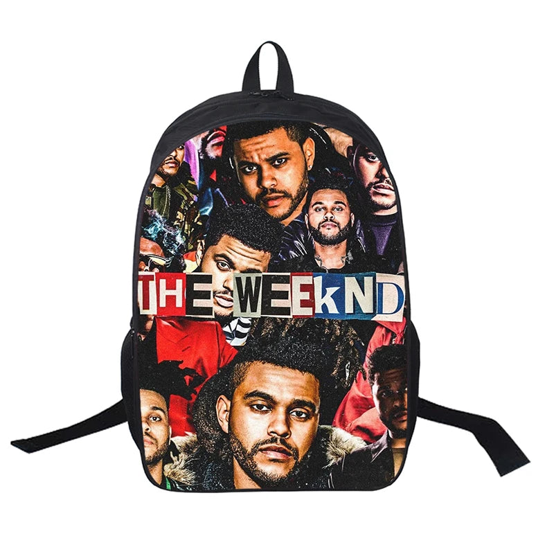 The Weeknd USB Backpack Hip Hop Rapper Bookbag School Bags