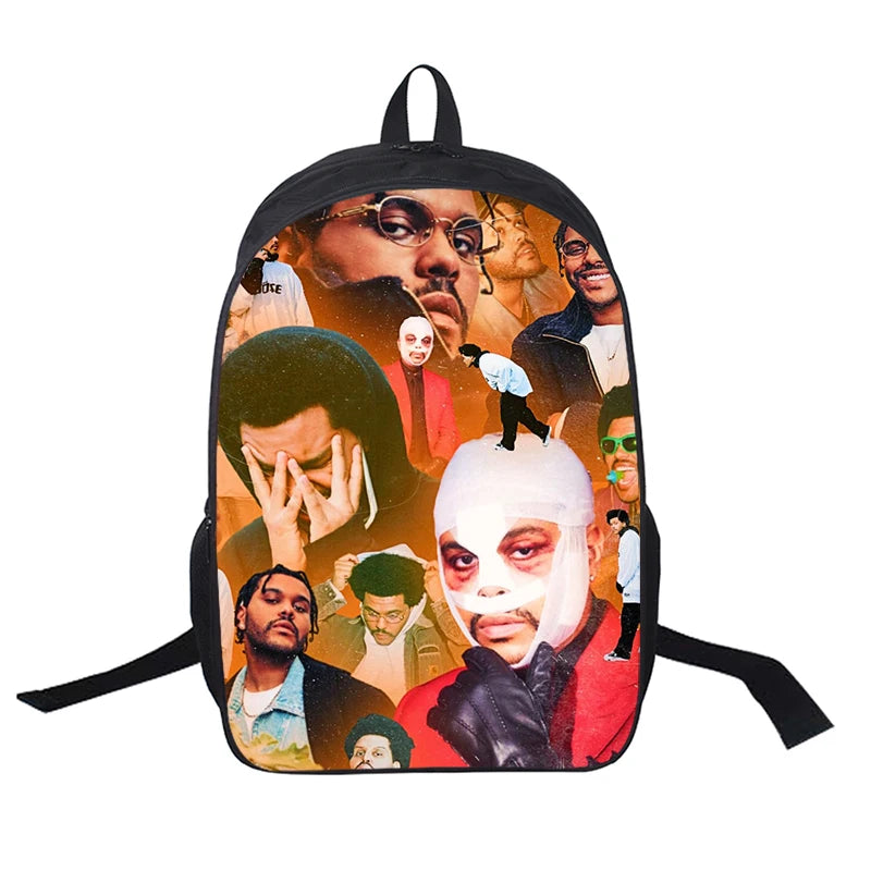 The Weeknd USB Backpack Hip Hop Rapper Bookbag School Bags