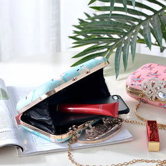 Rhinestone Cartoon Pu Evening Clutch Handbag