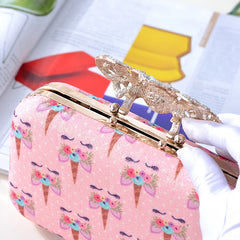 Rhinestone Cartoon Pu Evening Clutch Handbag