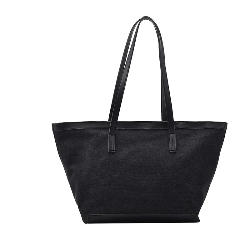 High-Capacity Canvas Shoulder Bag for Students