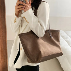 High-Capacity Canvas Shoulder Bag for Students