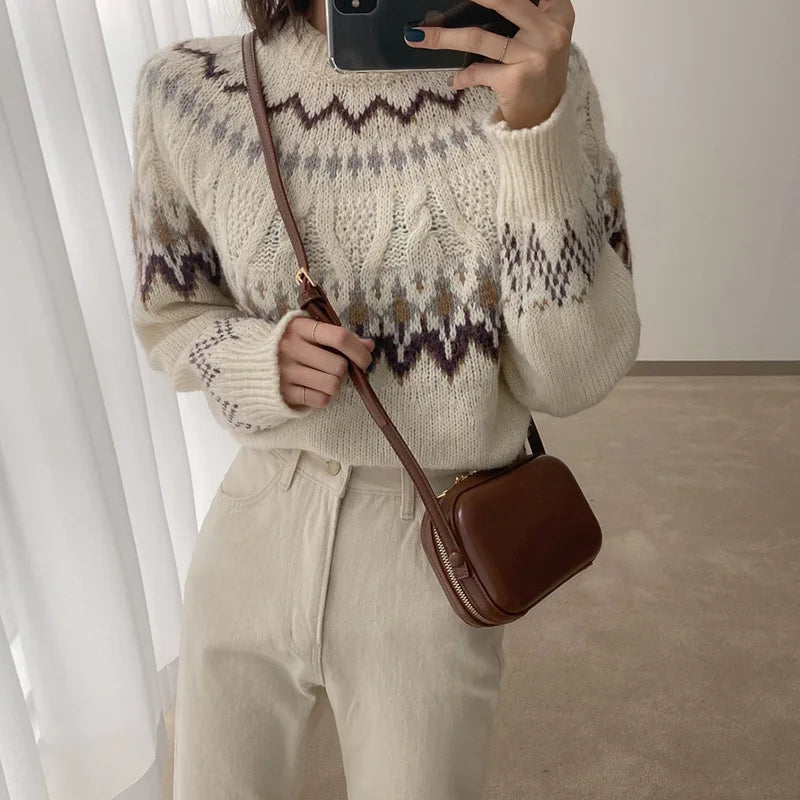 Retro Crossbody Shoulder Bag Mini Square Handbag