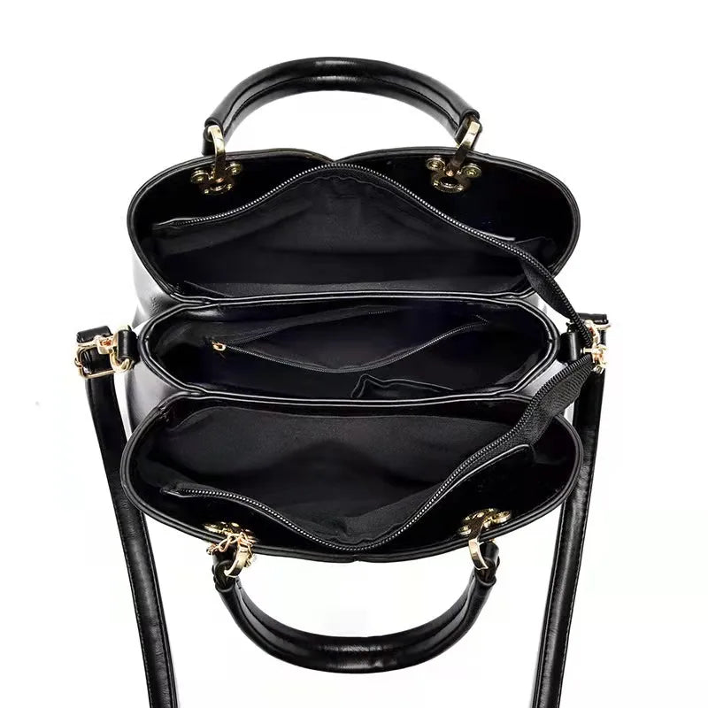 Large Capacity Textured Diagonal Female Bag