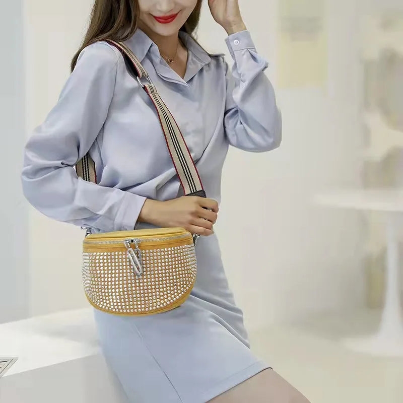 Rhinestone Western One-Shoulder Diagonal Bag